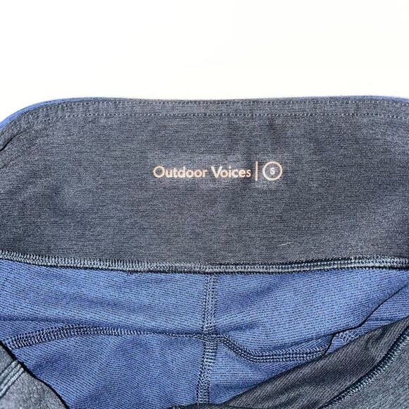Outdoor Voices Navy Blue and Black Cropped Leggings | Sz S - Picture 3 of 5